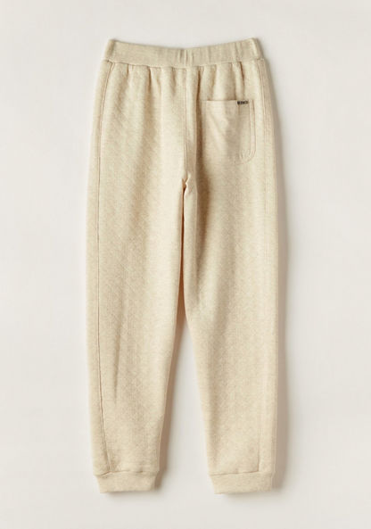 Textured Pants with Drawstring Closure and Pockets