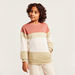 Panelled Pullover with Long Sleeves and Pockets-Sweatshirts-thumbnail-1