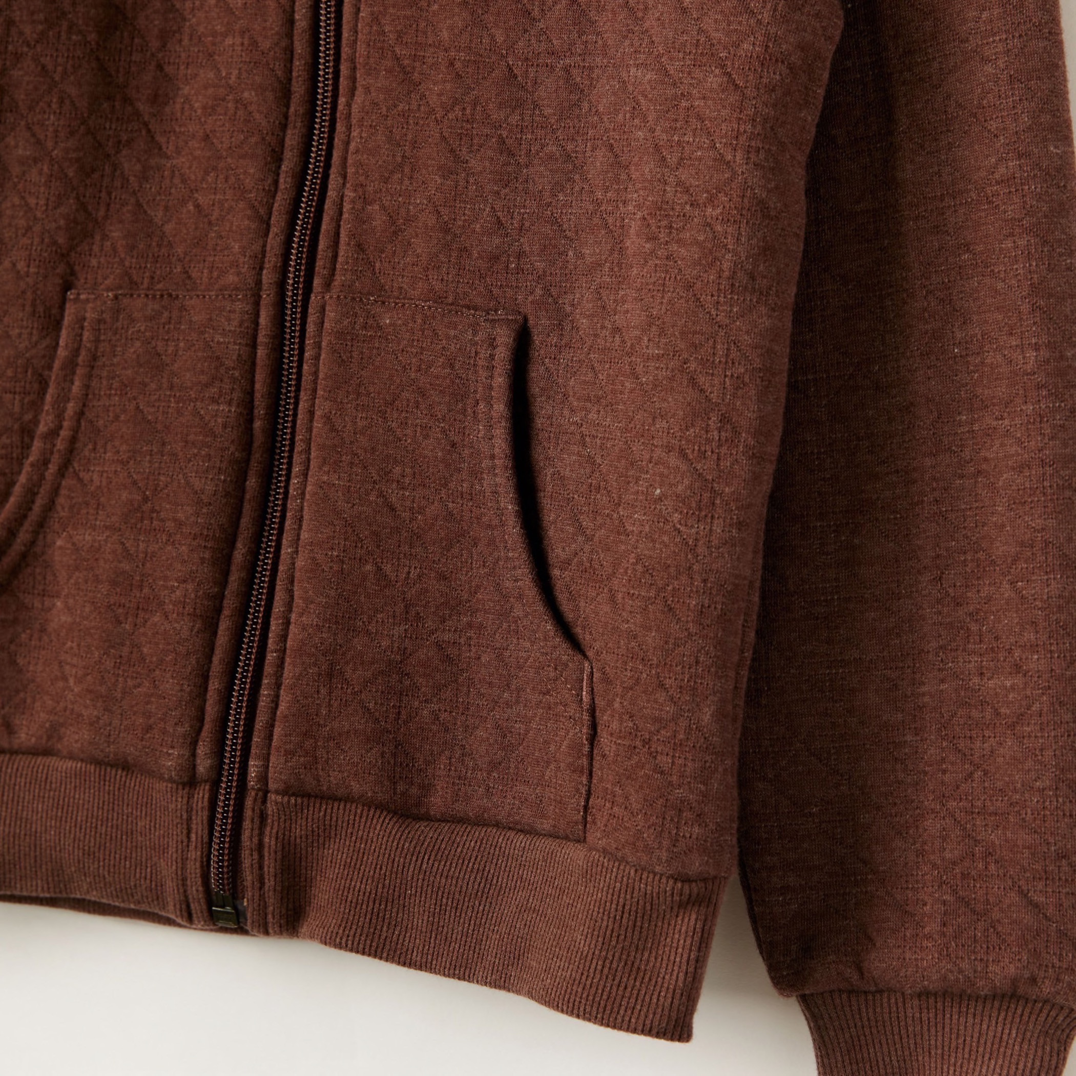 Eligo Textured Zip Through Hoodie with Long Sleeves-boys-clothing-jumpersandcardigans-image-2