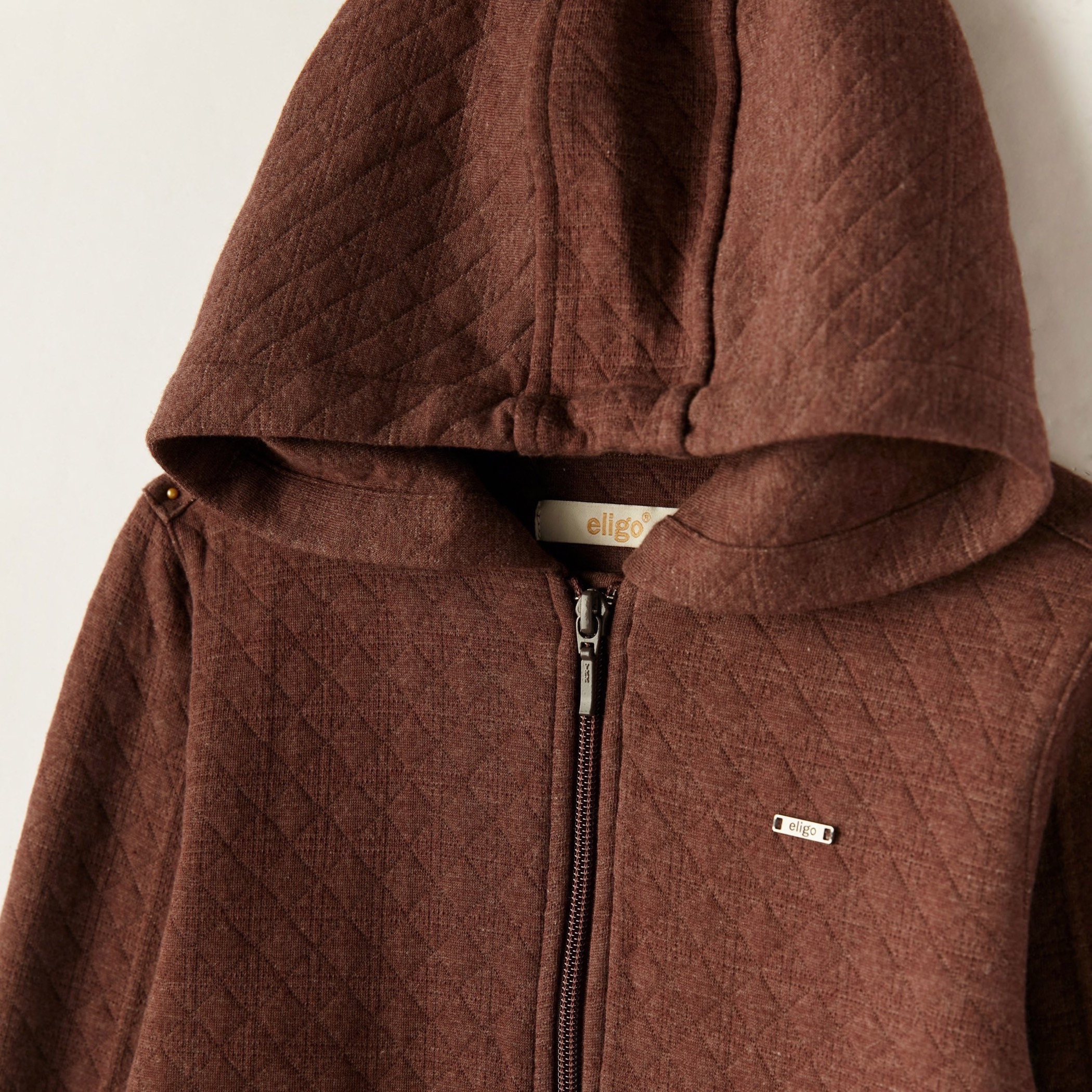 Eligo Textured Zip Through Hoodie with Long Sleeves-boys-clothing-jumpersandcardigans-image-3