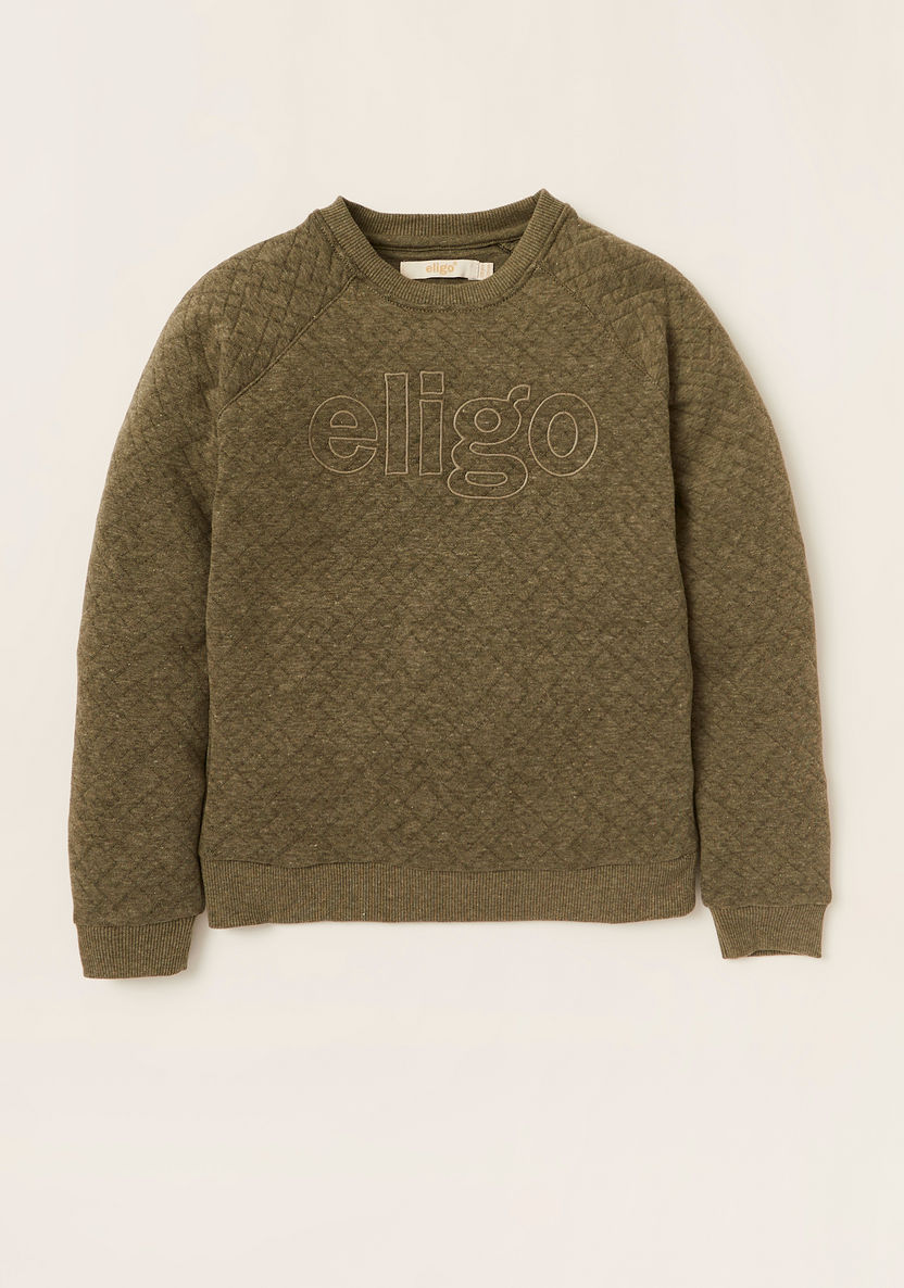 Eligo Textured Sweatshirt and Jog Pants Set-Clothes Sets-image-2