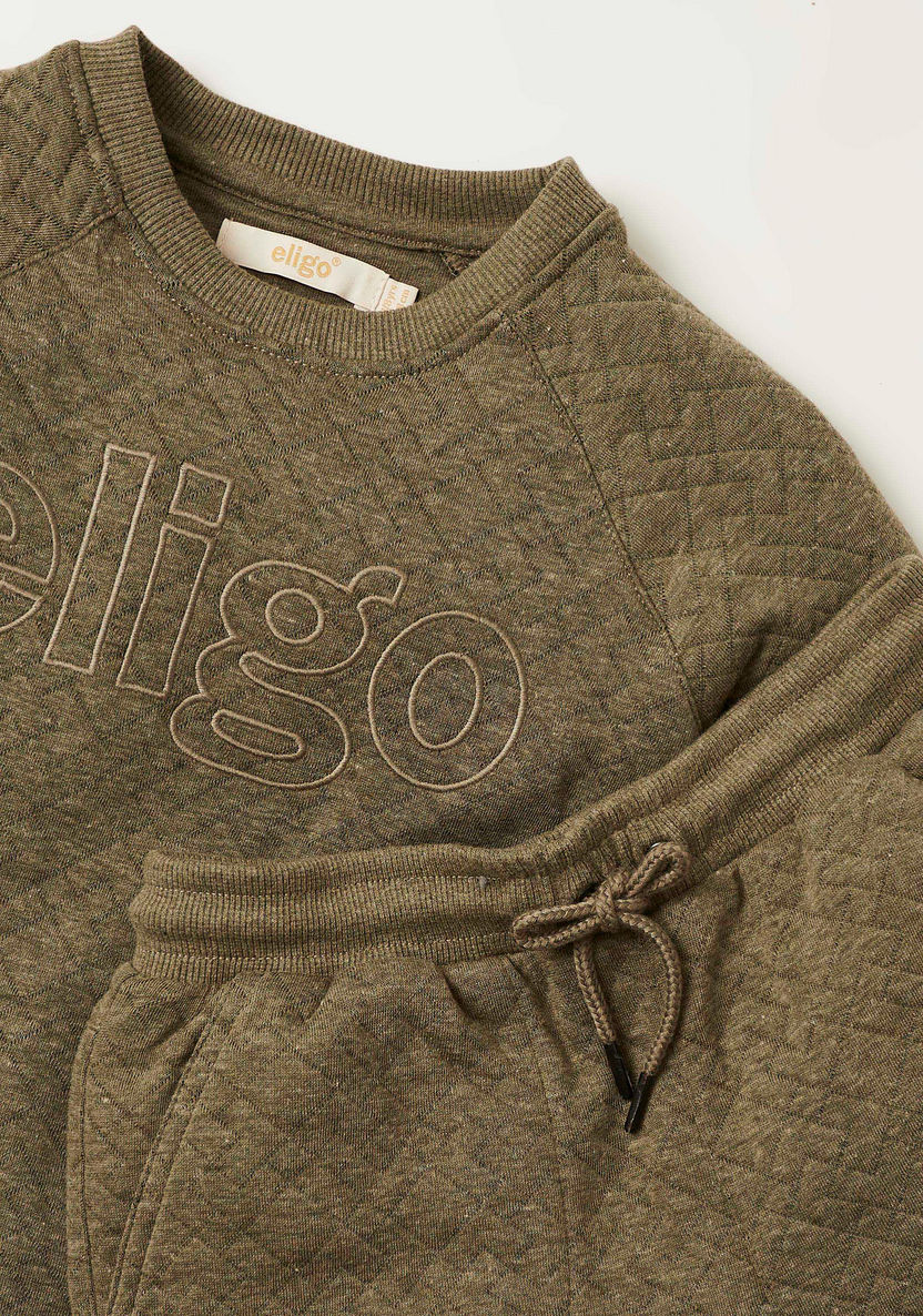 Eligo Textured Sweatshirt and Jog Pants Set-Clothes Sets-image-3