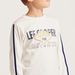 Lee Cooper Graphic Printed Round Neck T-shirt with Long Sleeves-T Shirts-thumbnail-2