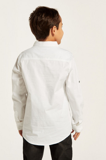 Lee Cooper Placement Print Shirt with Long Sleeves and Pocket