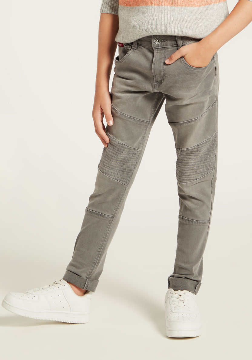 Lee Cooper Full Length Jeans with Pockets and Zip Closure-Joggers-image-1