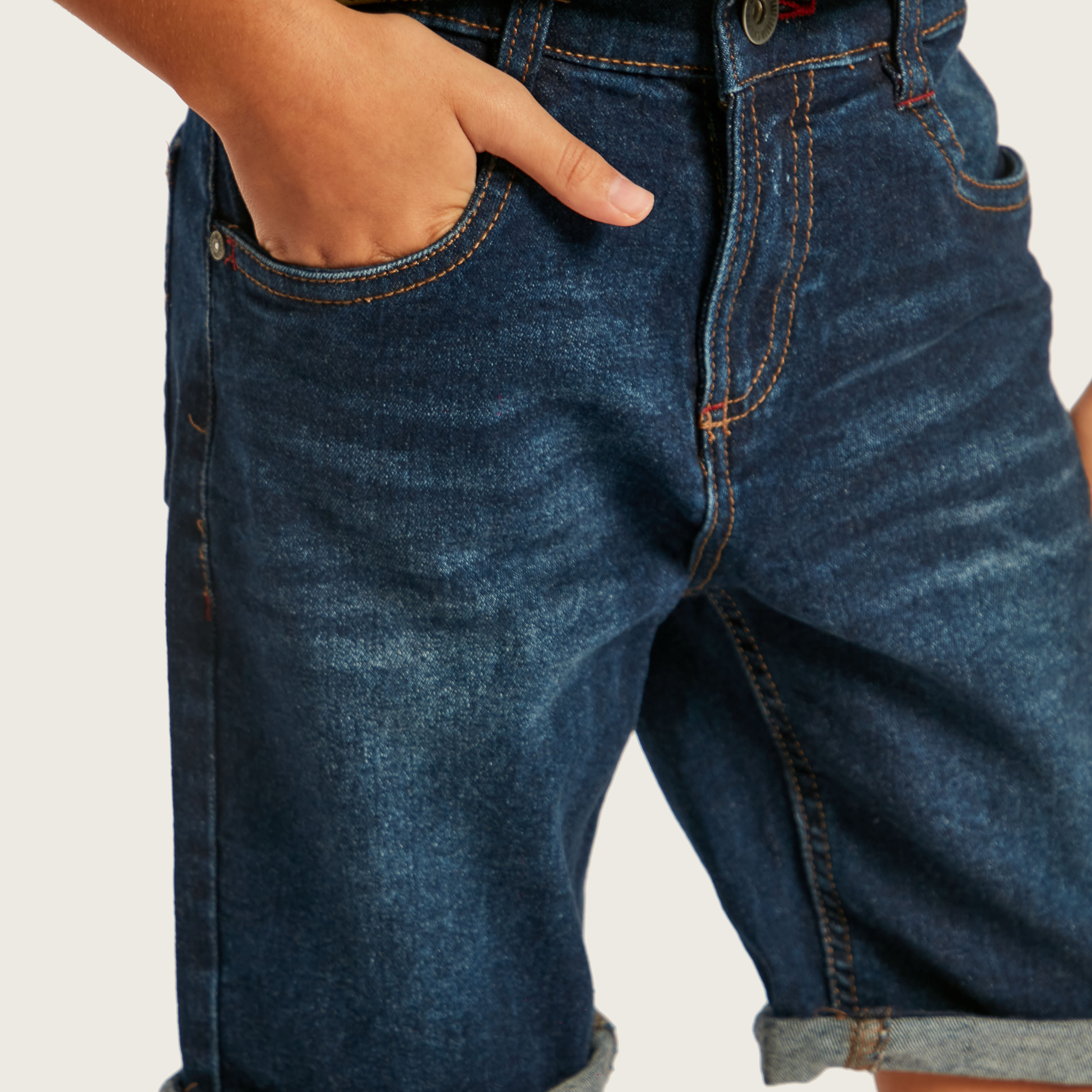 Lee Cooper Regular Fit Denim Shorts-boys-clothing-bottoms-shorts-image-3