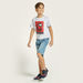 Lee Cooper Solid Denim Shorts with Button Closure and Pockets-Shorts-thumbnailMobile-0