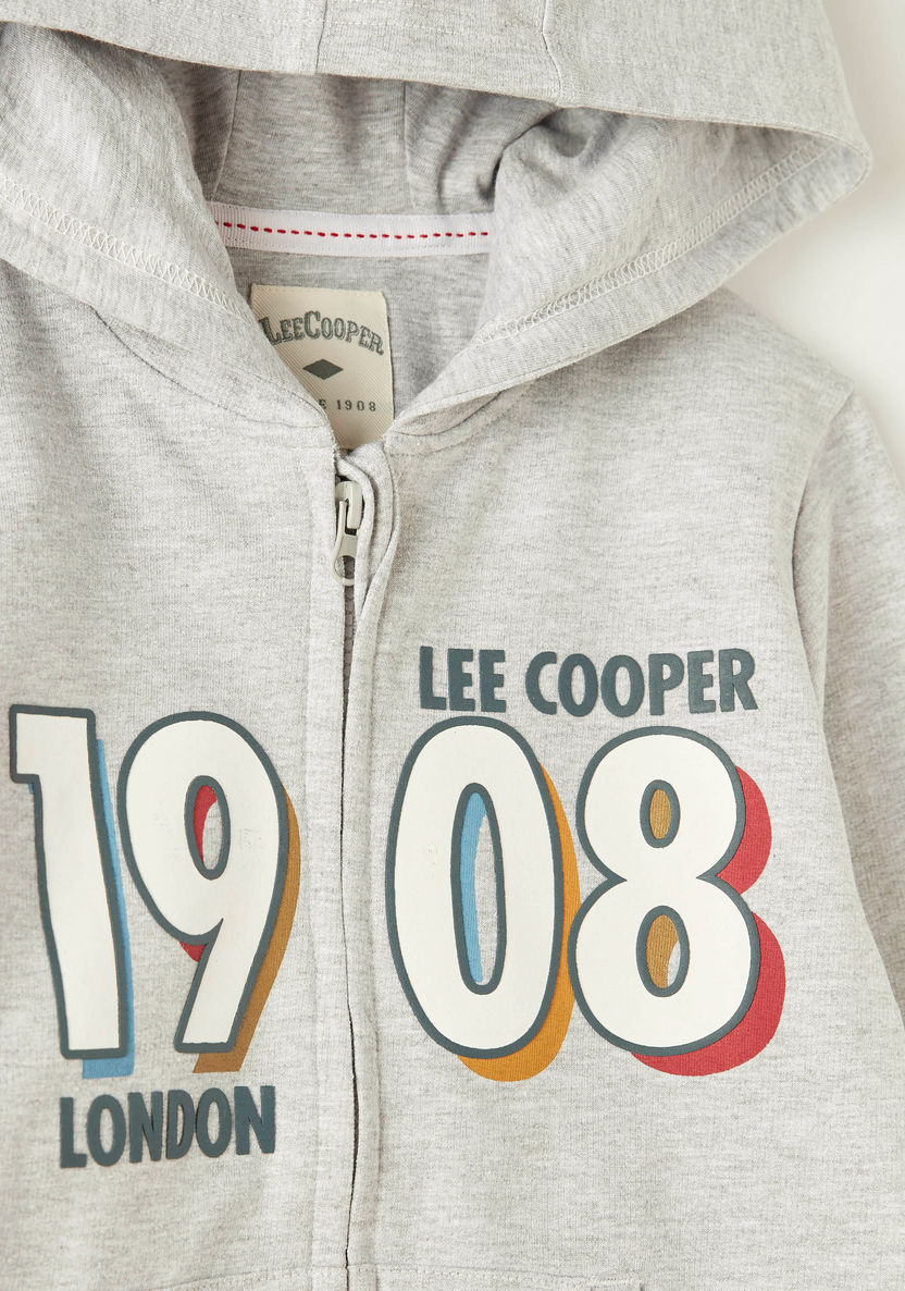 Lee Cooper Printed Zip Through Jacket with Hood-Coats and Jackets-image-1
