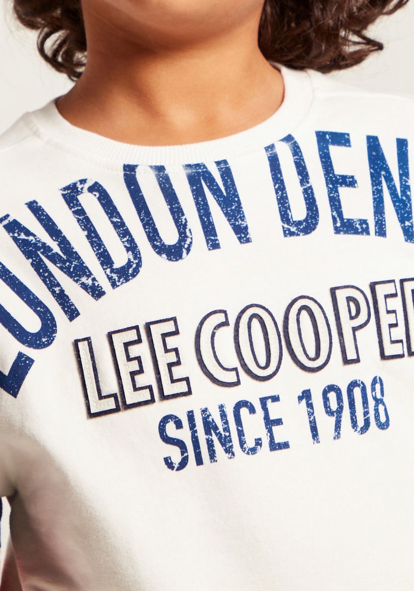 Lee Cooper Graphic Print Pullover with Long Sleeves-Sweatshirts-image-2