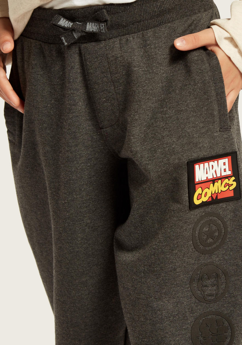 Avengers Print Knit Pants with Pockets and Drawstring Closure-Pants-image-2