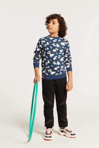 All-Over Snoopy Printed Pullover with Long Sleeves