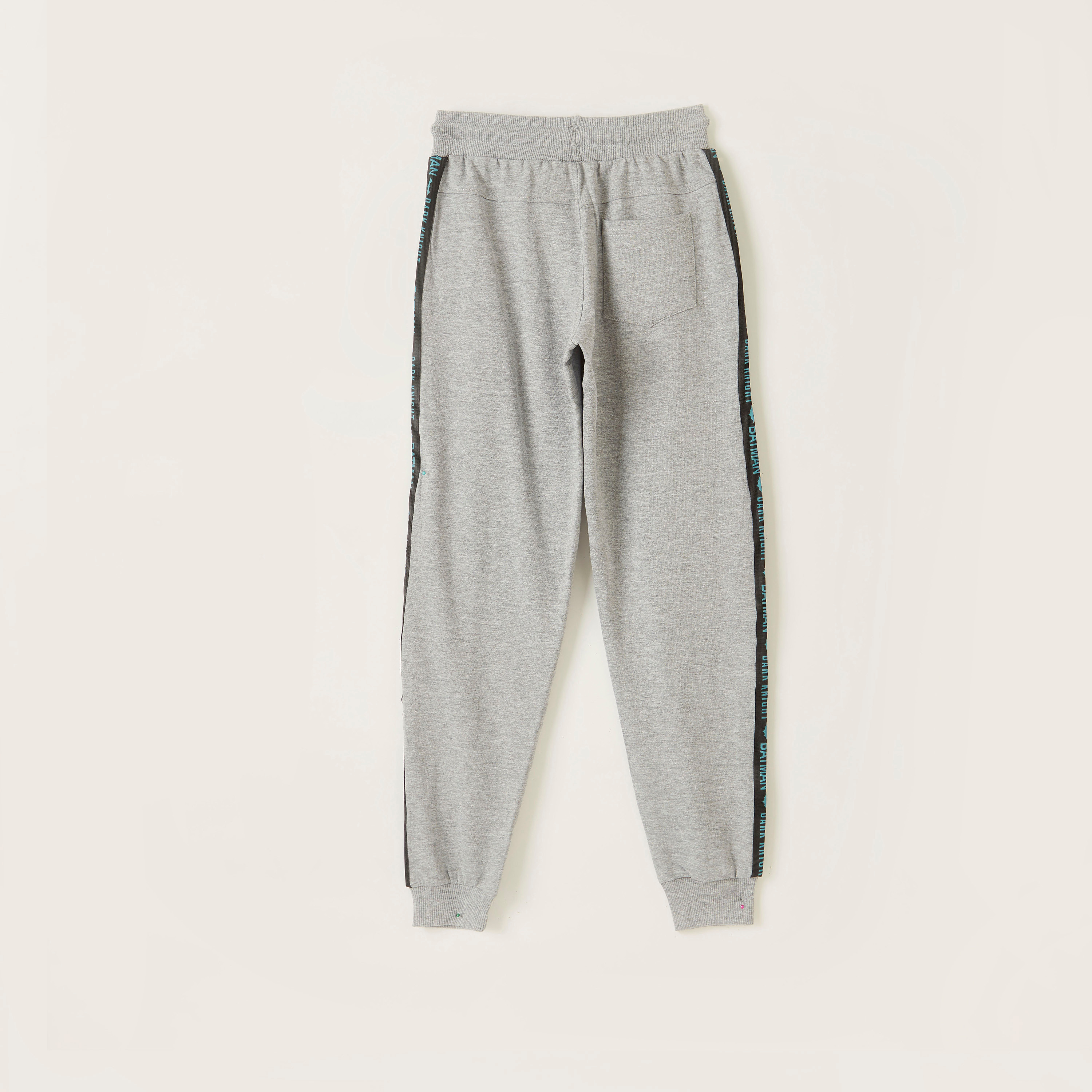 Batman Print Joggers with Elasticated Drawstring Closure-boys-clothing-bottoms-joggersandtrackpants-image-4