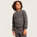 Iconic Tiger Embossed Detail Sweatshirt with Round Neck and Long Sleeves-Sweatshirts-thumbnail-1