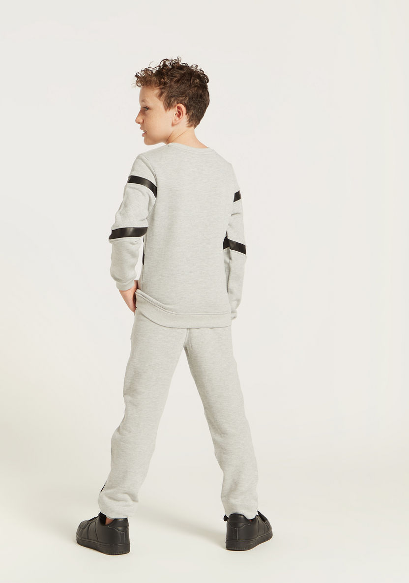 Iconic Tape Detail Sweatshirt with Jog Pants-Clothes Sets-image-5