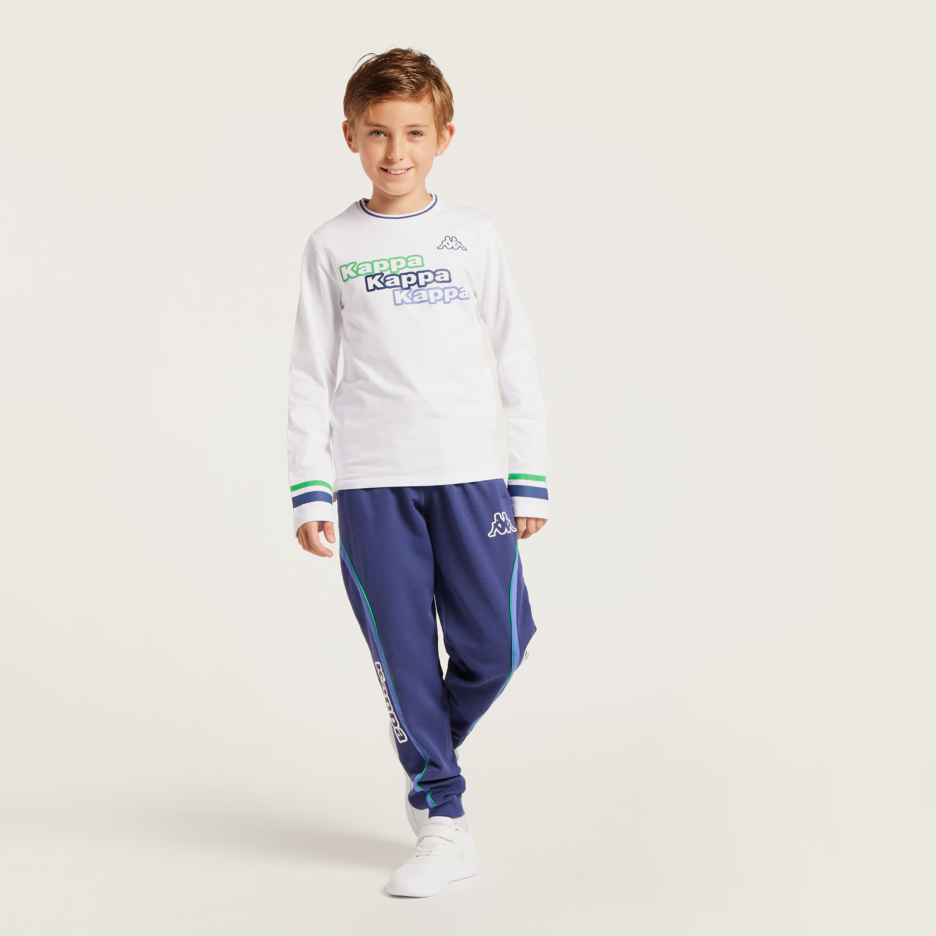 Kappa Graphic Print T-shirt with Long Sleeves-sports-boys-clothing-tops-image-1