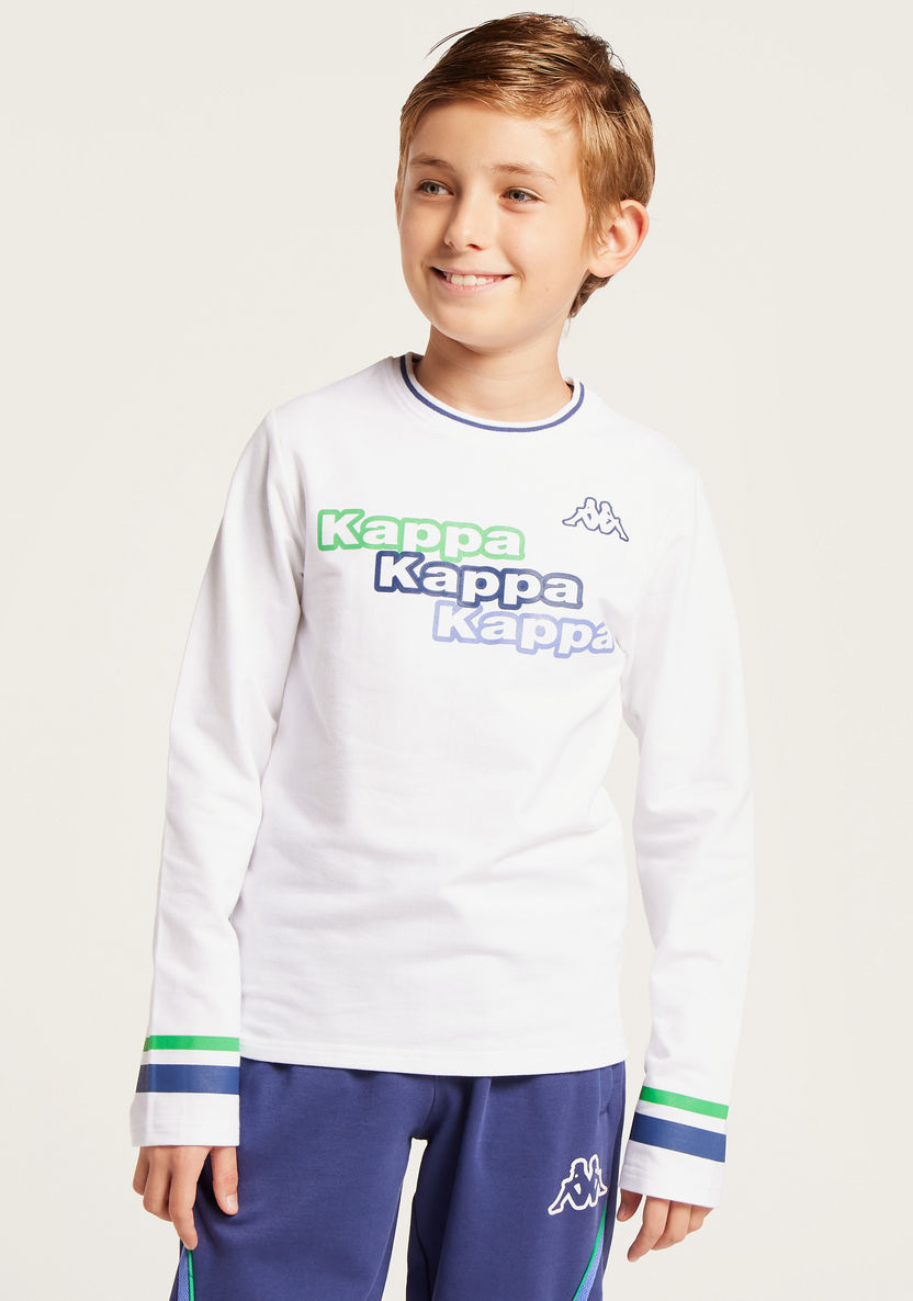 Kappa Graphic Print T-shirt with Long Sleeves-Tops-image-1