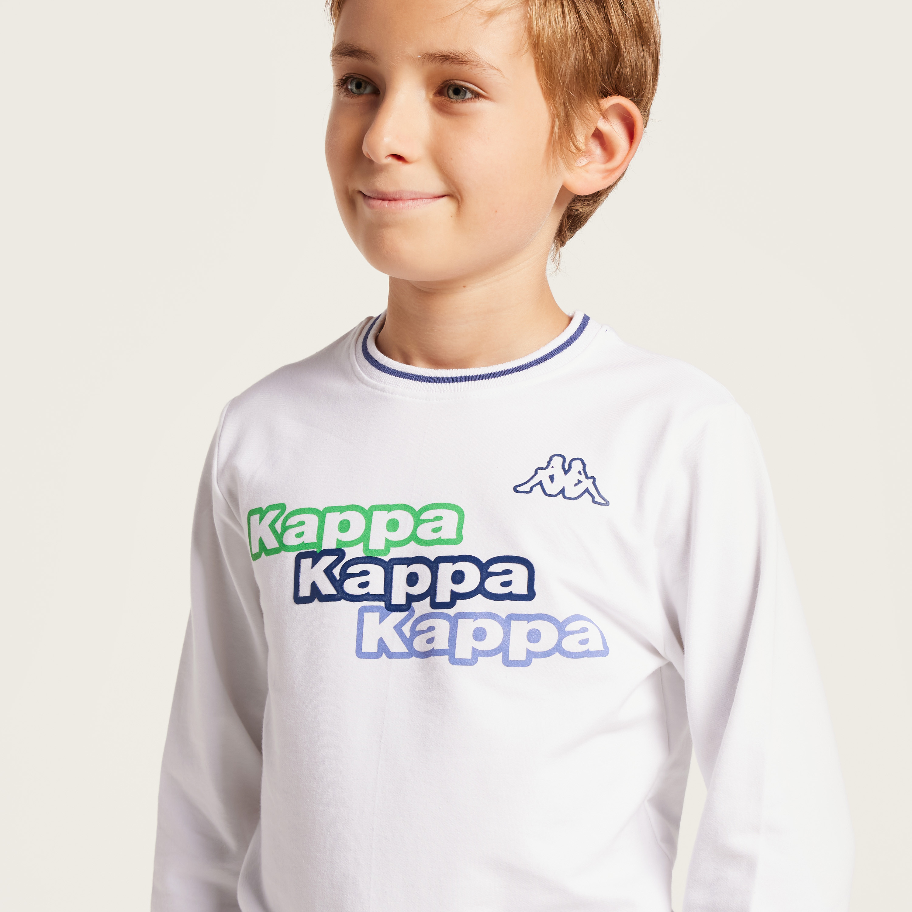 Kappa Graphic Print T-shirt with Long Sleeves-sports-boys-clothing-tops-image-3