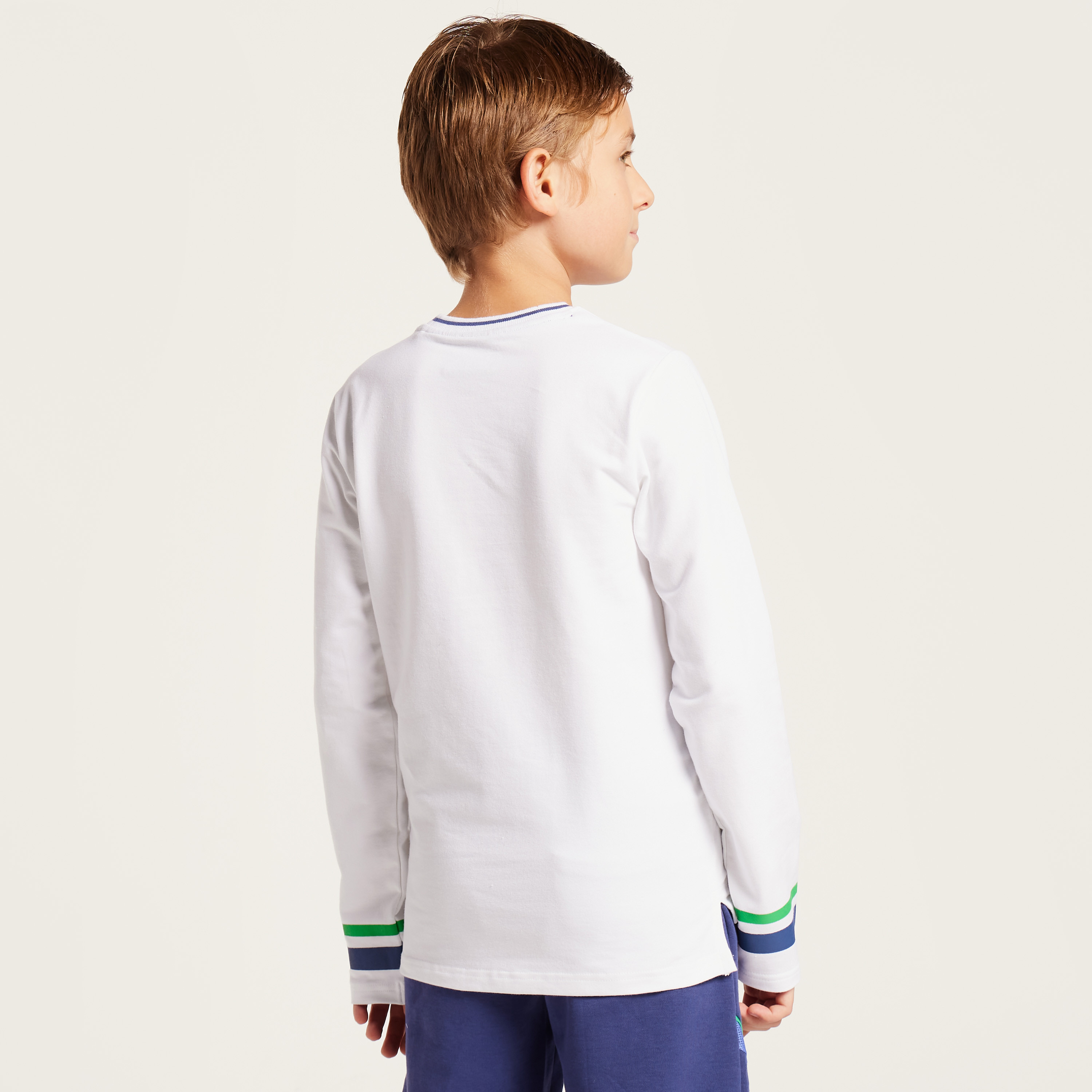 Kappa Graphic Print T-shirt with Long Sleeves-sports-boys-clothing-tops-image-4