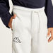 Kappa Printed Jog Pants with Pockets and Drawstring Closure-Bottoms-thumbnail-2