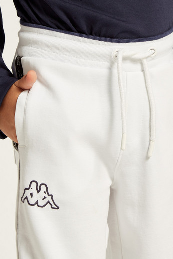 Kappa Printed Jog Pants with Pockets and Drawstring Closure