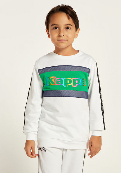 Kappa Graphic Print Pullover with Long Sleeves