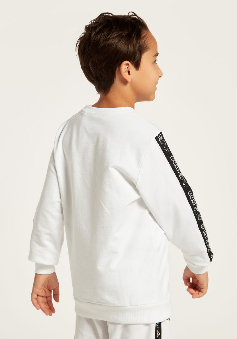 Kappa Graphic Print Pullover with Long Sleeves-Sweatshirts-image-3
