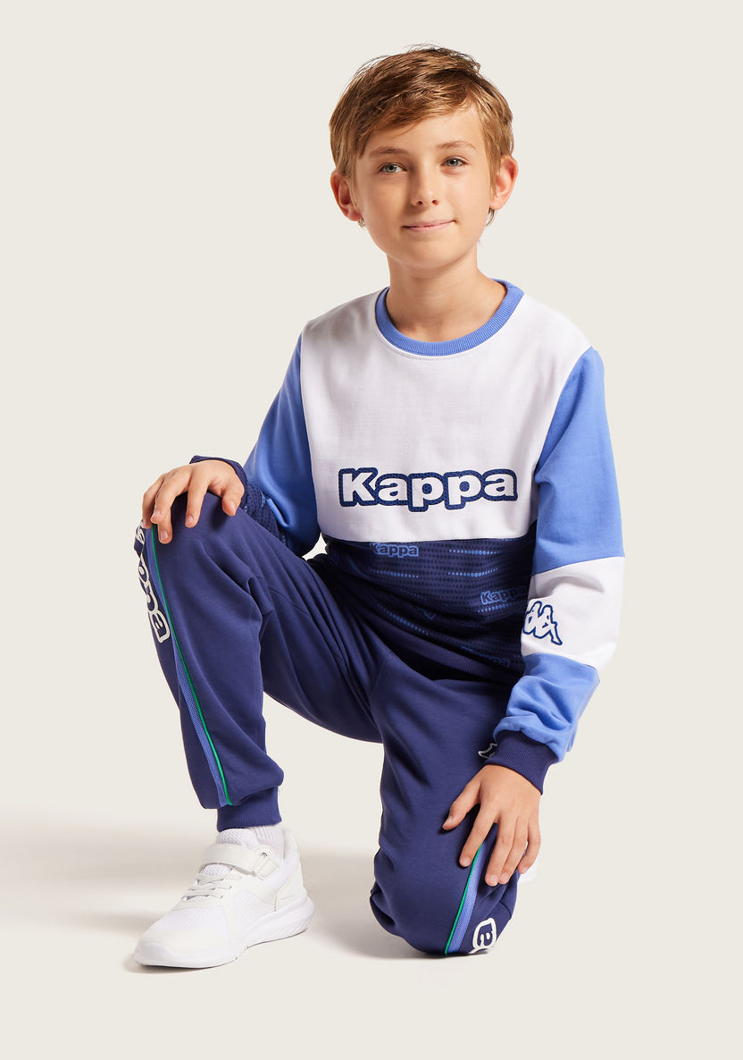Kappa Printed Pullover with Long Sleeves-Tops-image-0