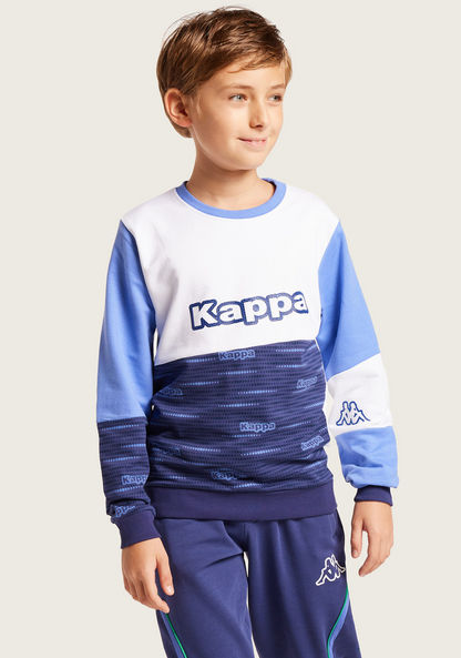 Kappa Printed Pullover with Long Sleeves