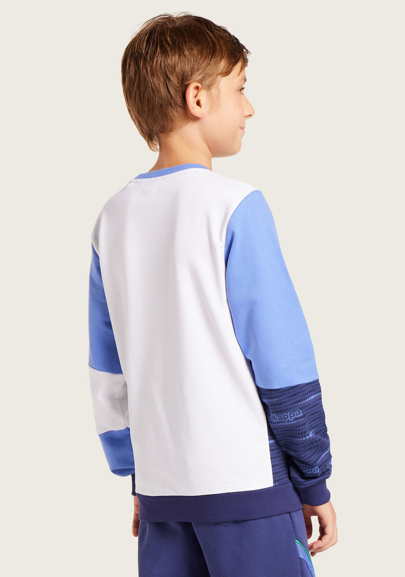 Kappa Printed Pullover with Long Sleeves-Tops-image-3