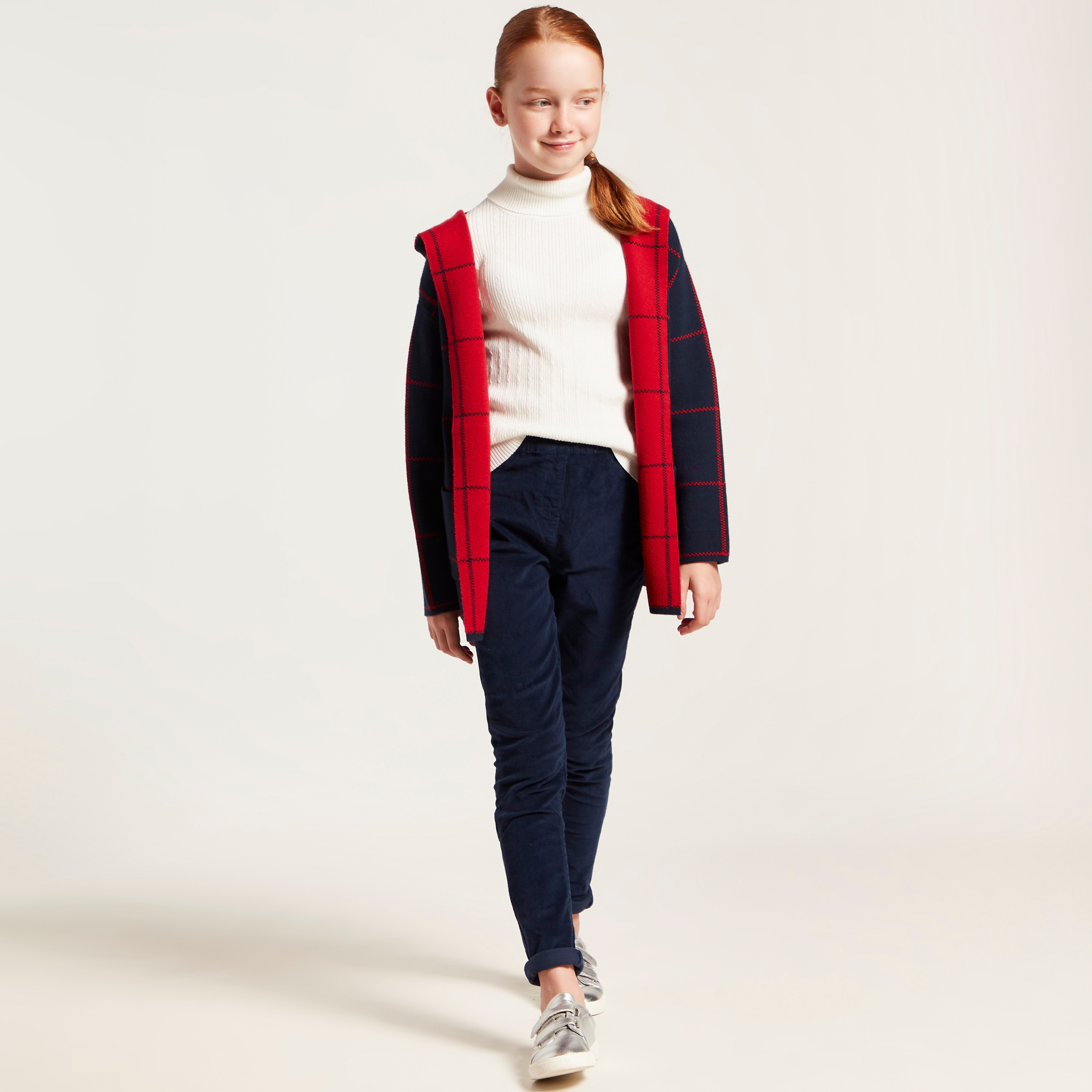 Juniors Solid Jeggings with Elasticated Waistband and Pockets-girls-clothing-bottoms-jeansandjeggings-image-1