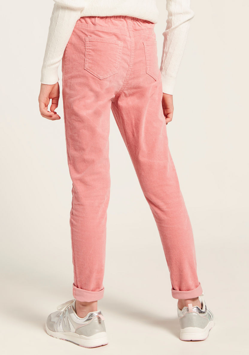 Juniors Ribbed Corduroy Pants with Pockets-Pants-image-3