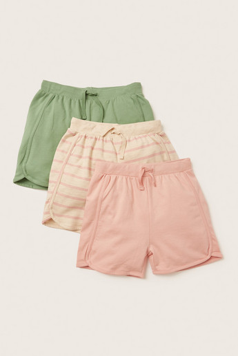 Juniors Assorted Shorts with Pockets and Drawstring Closure - Set of 3