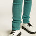 Juniors Skinny Fit Textured Leggings with Elasticised Waistband-Leggings-thumbnail-2