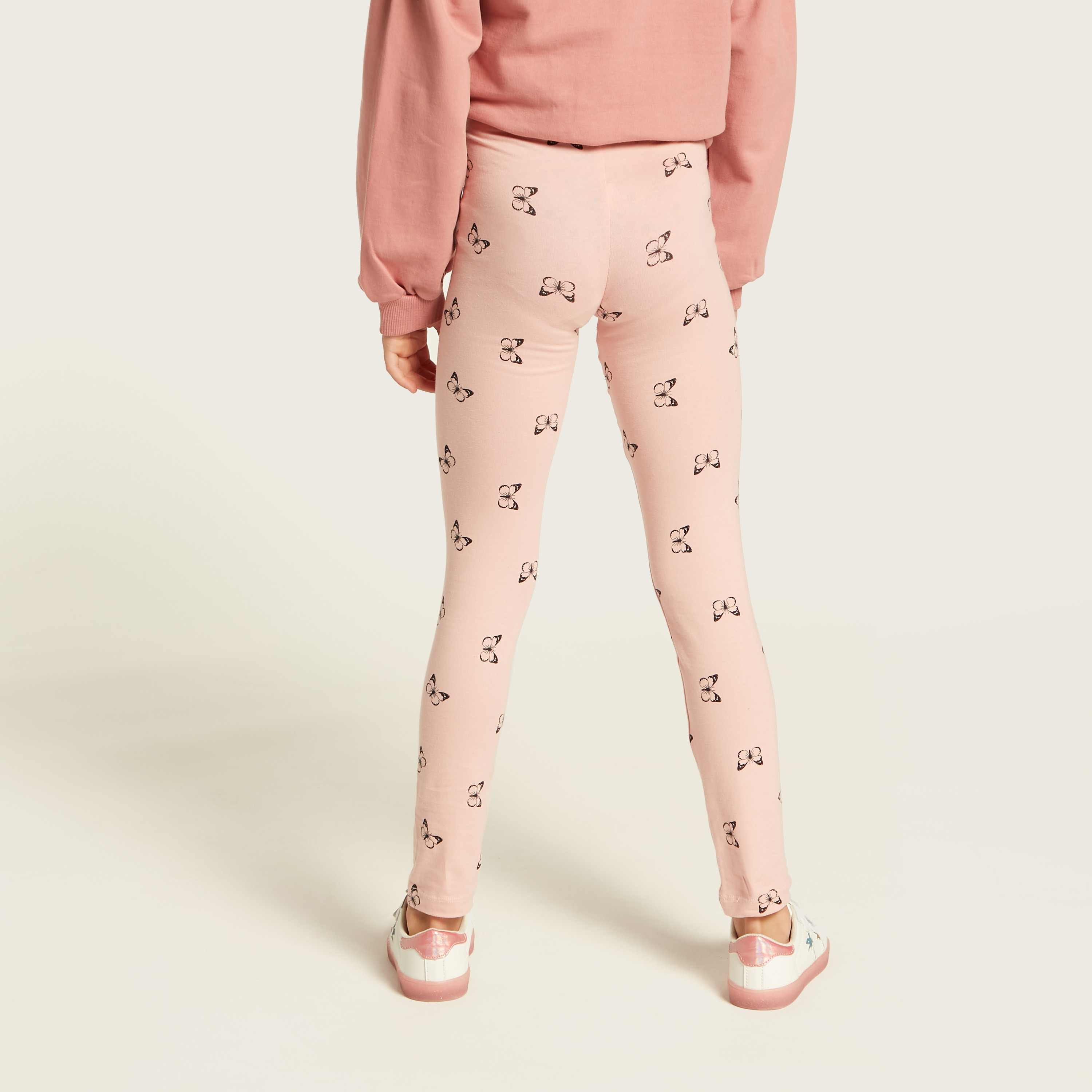 Juniors Butterfly Print Leggings-girls-clothing-multipacks-image-5