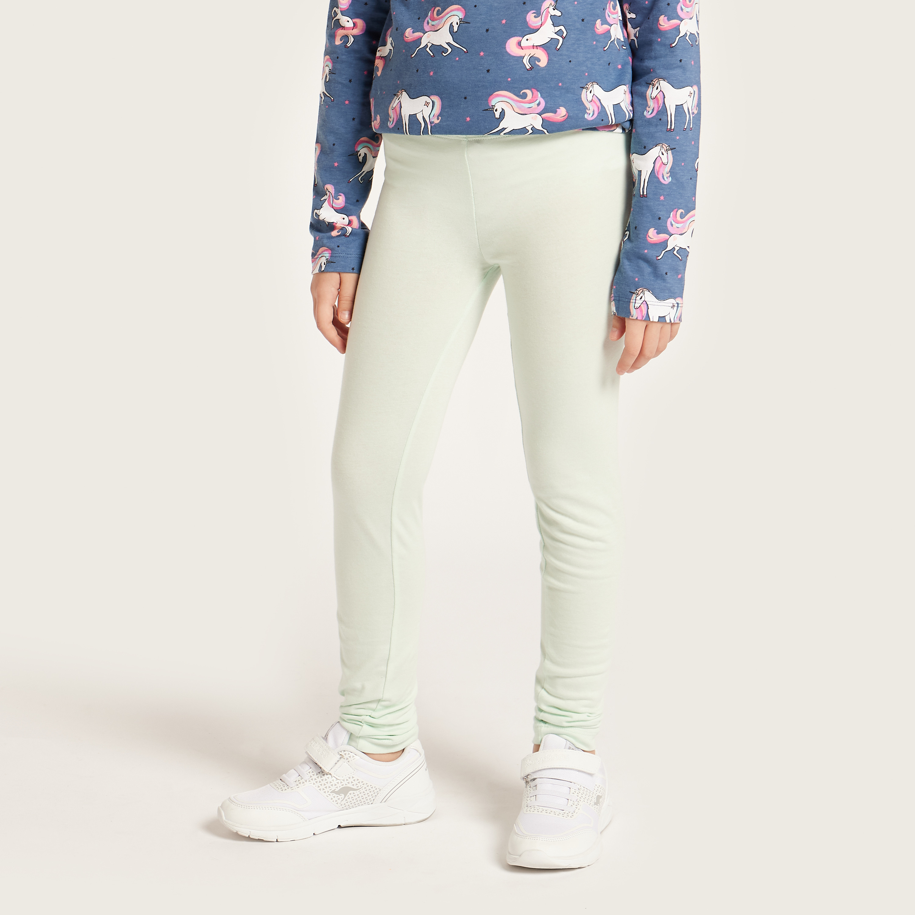 Juniors Assorted Leggings with Elasticated Waistband - Set of 3-girls-clothing-multipacks-image-2