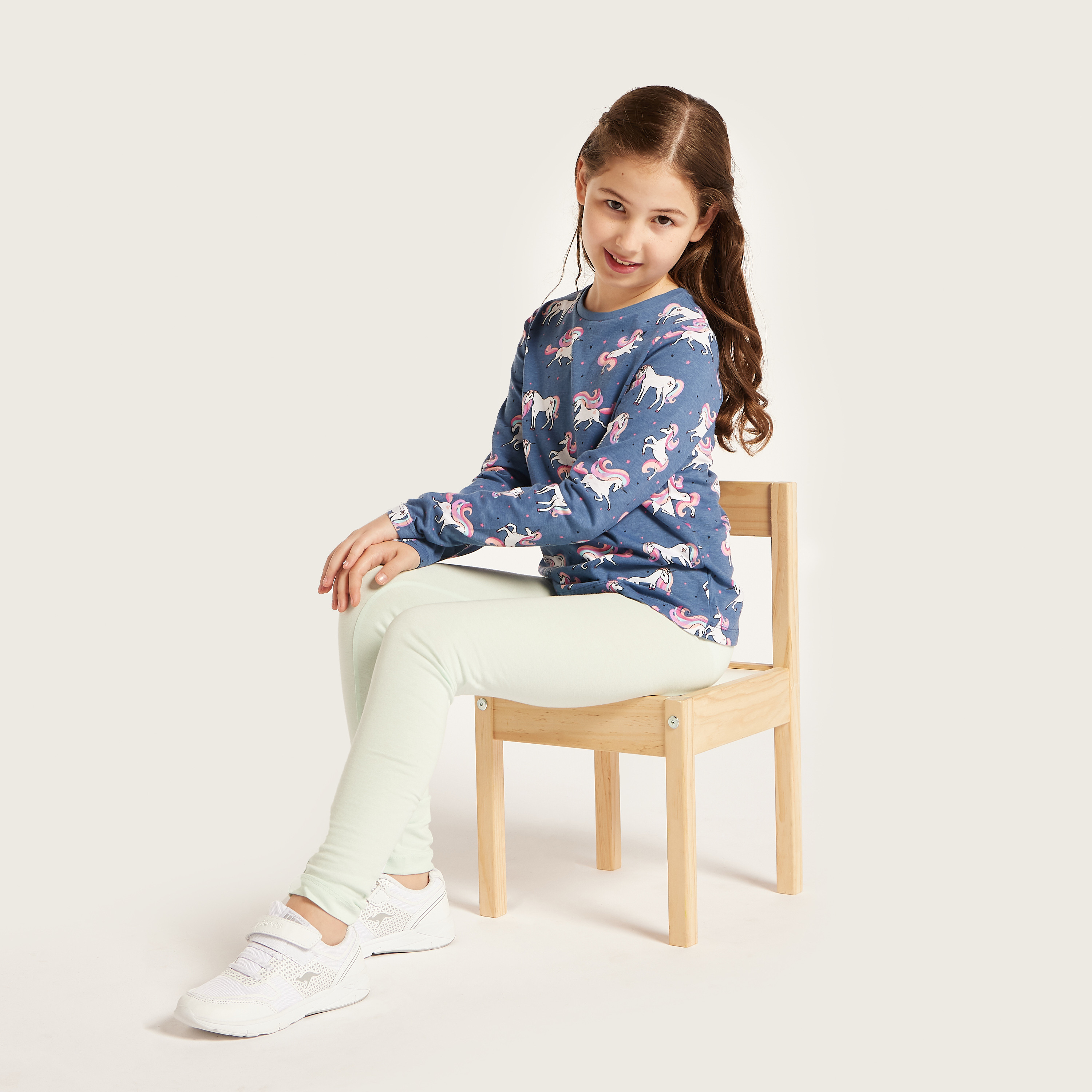 Juniors Assorted Leggings with Elasticated Waistband - Set of 3-girls-clothing-multipacks-image-4