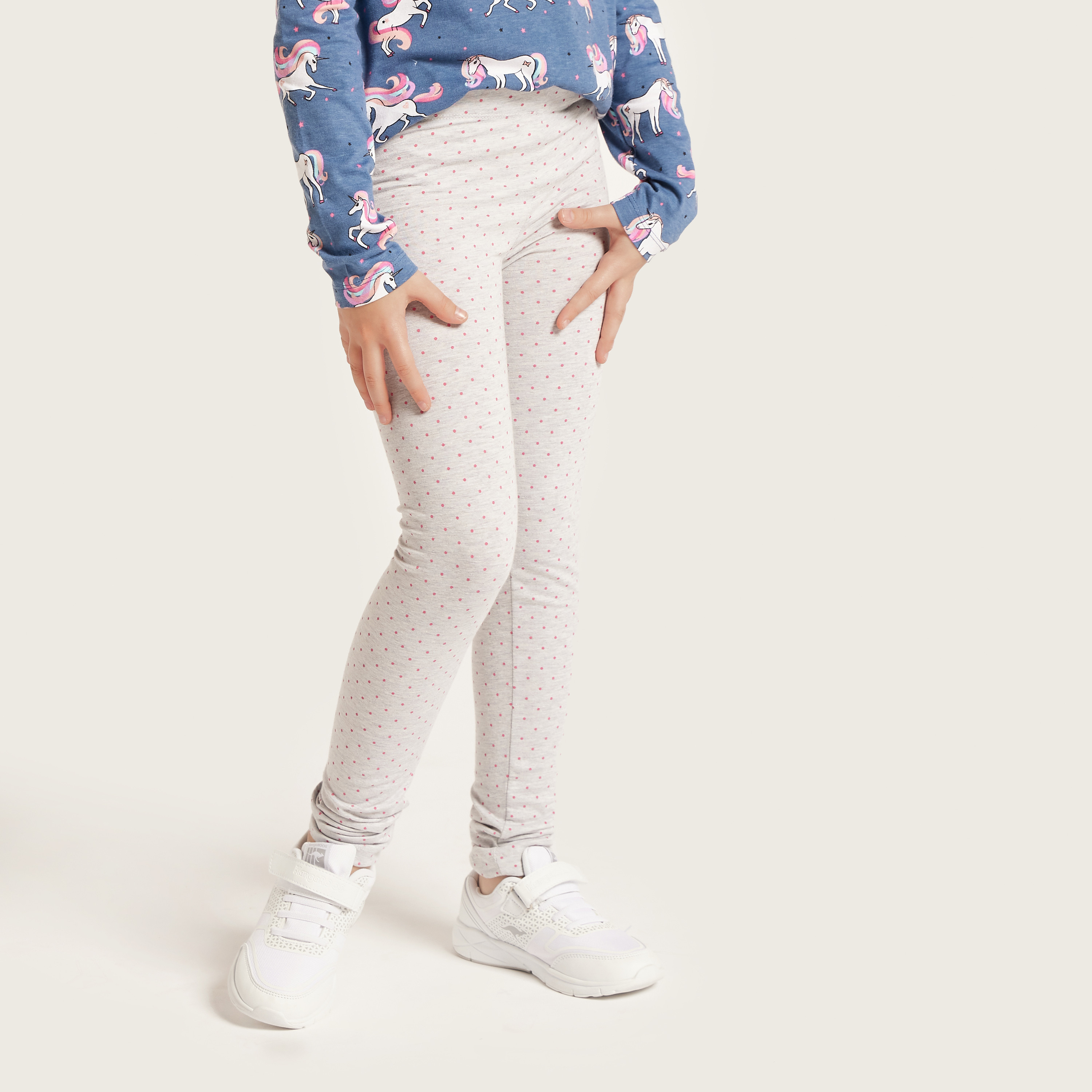 Juniors Assorted Leggings with Elasticated Waistband - Set of 3-girls-clothing-multipacks-image-6