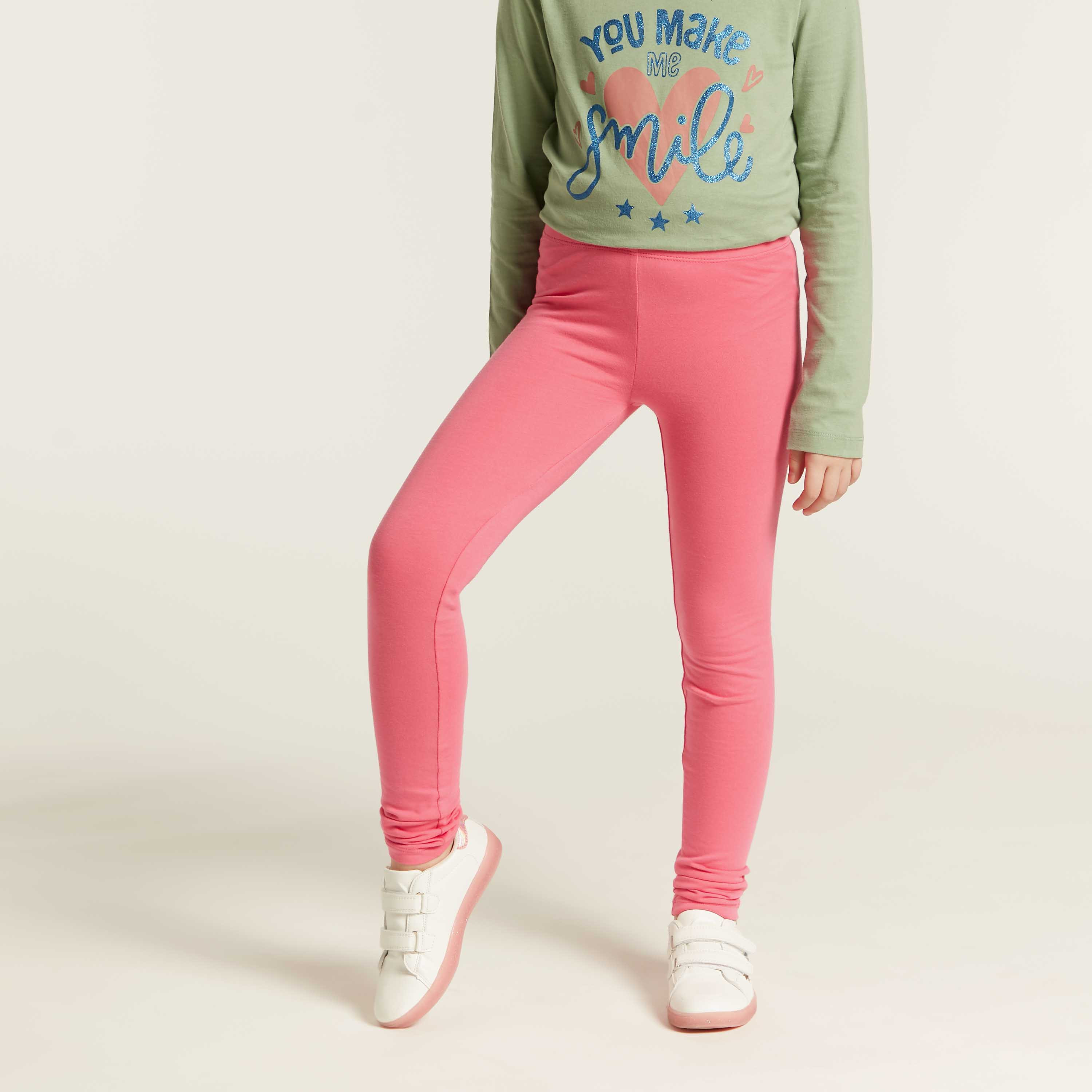 Juniors Assorted Leggings with Elasticated Waistband - Set of 5-girls-clothing-multipacks-image-12