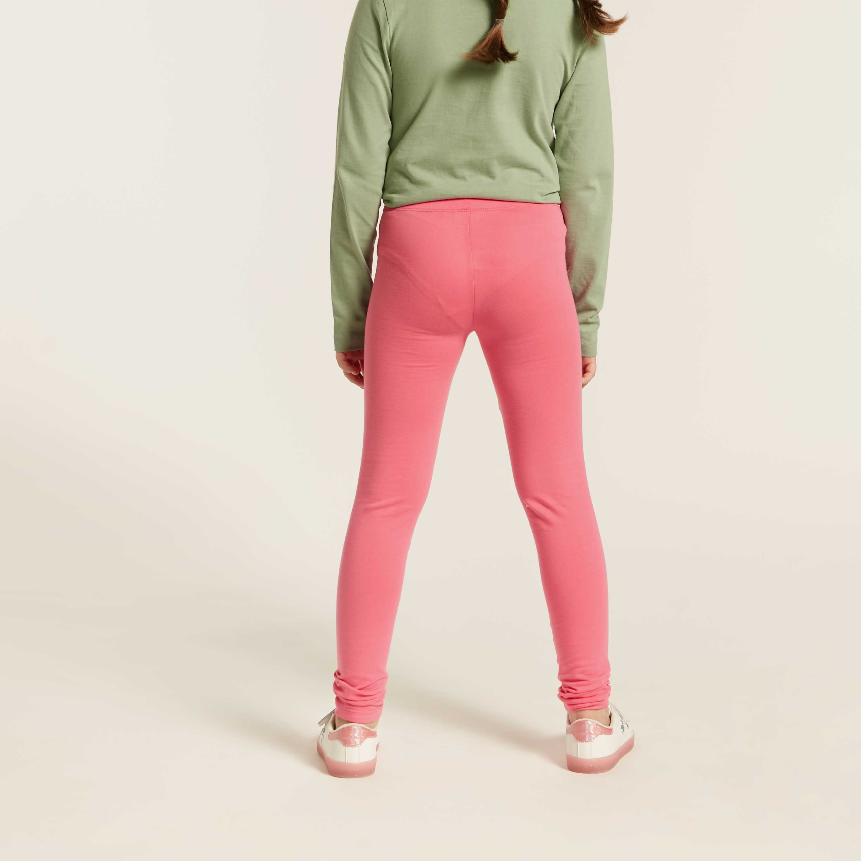 Juniors Assorted Leggings with Elasticated Waistband - Set of 5-girls-clothing-multipacks-image-13