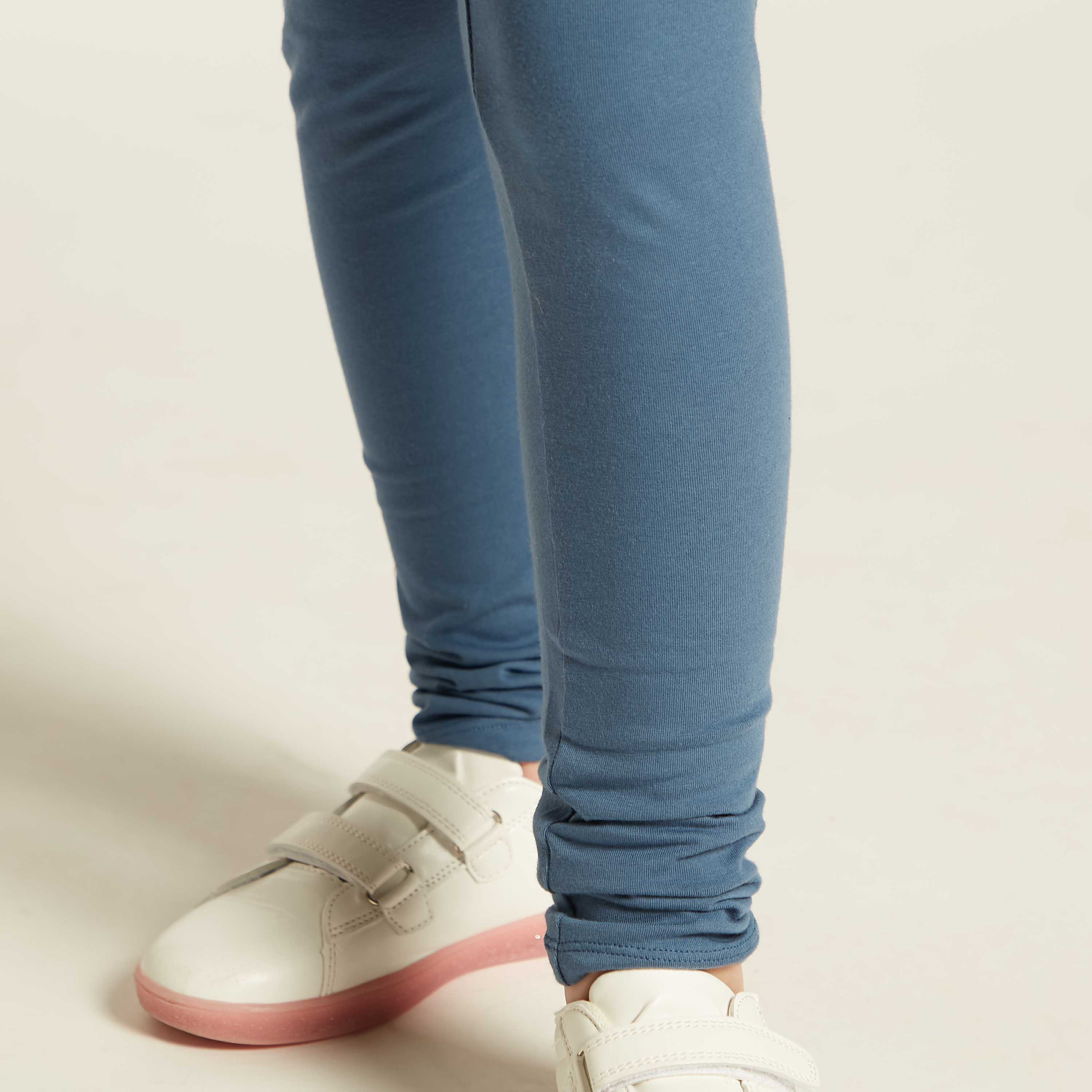 Juniors Assorted Leggings with Elasticated Waistband - Set of 5-girls-clothing-multipacks-image-4