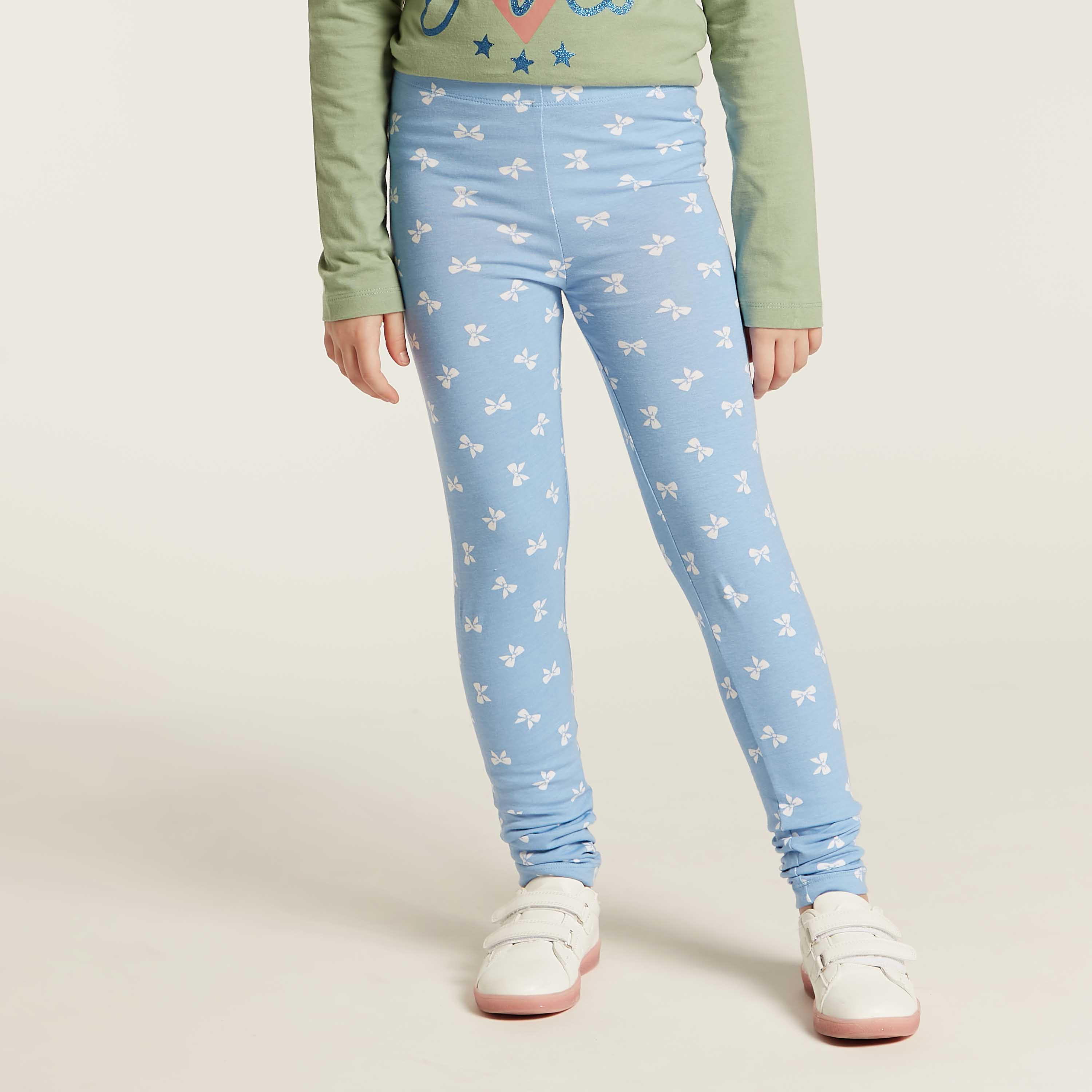 Juniors Assorted Leggings with Elasticated Waistband - Set of 5-girls-clothing-multipacks-image-6