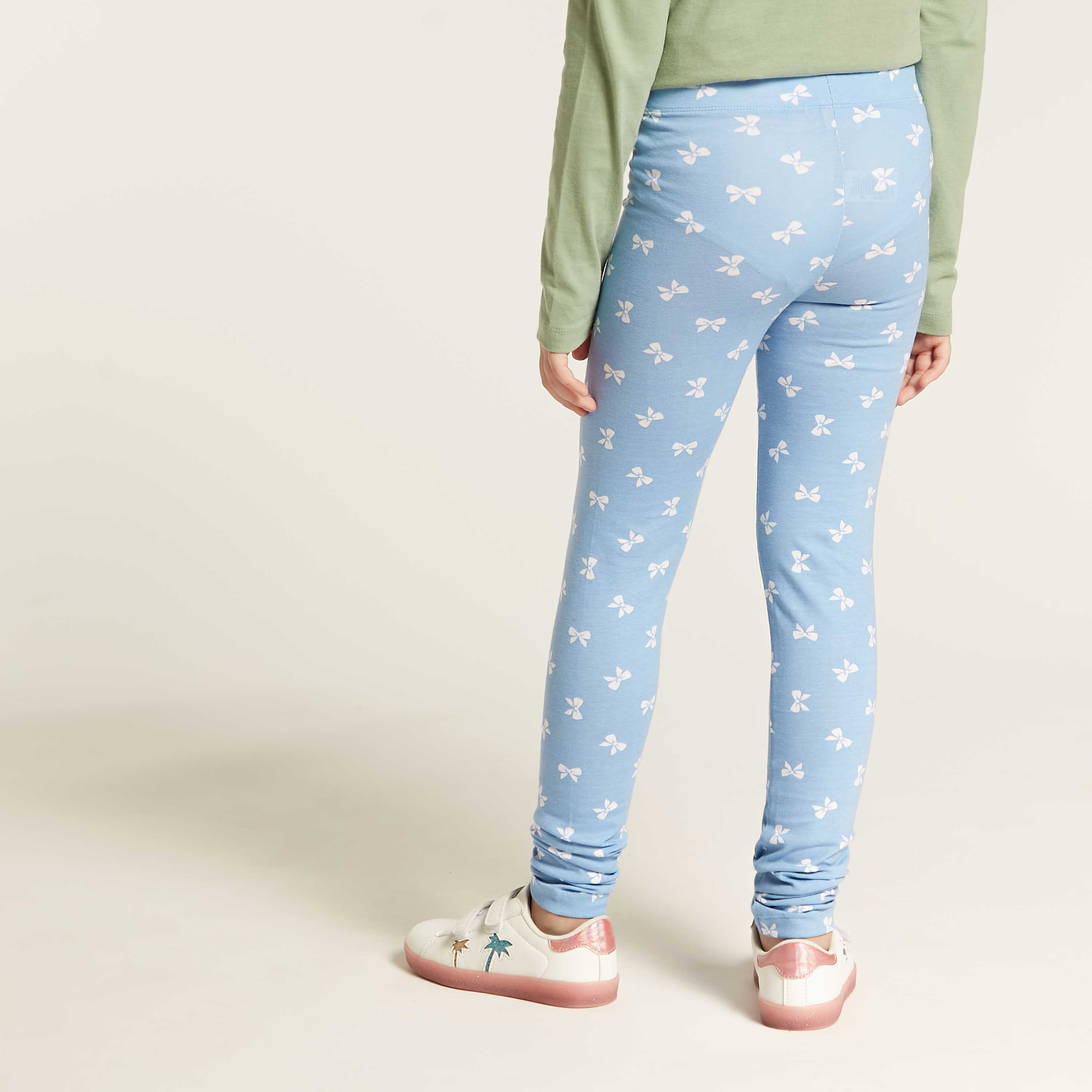 Juniors Assorted Leggings with Elasticated Waistband - Set of 5-girls-clothing-multipacks-image-7