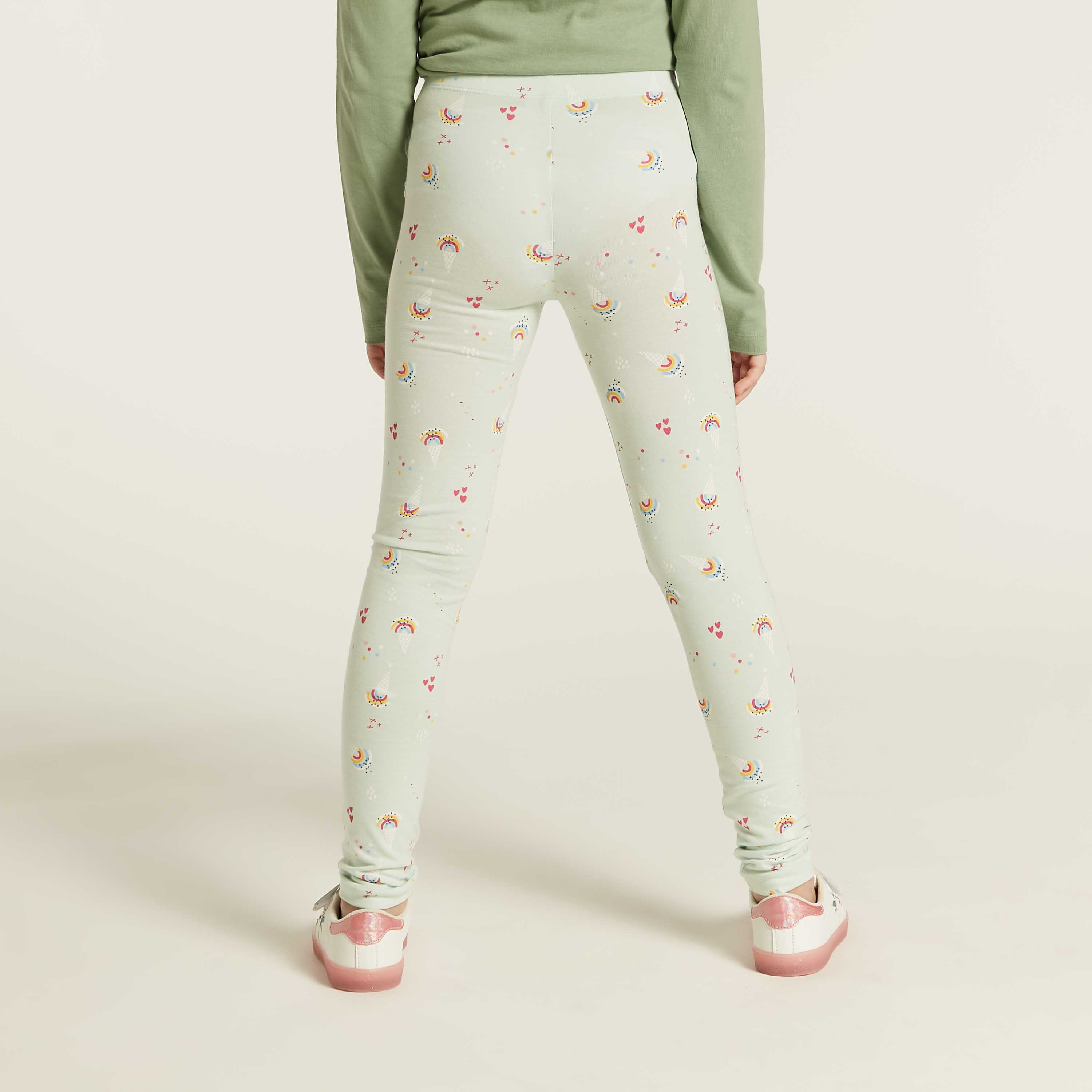 Juniors Assorted Leggings with Elasticated Waistband - Set of 5-girls-clothing-multipacks-image-9