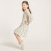 Juniors All-Over Floral Print Knit Dress with Long Sleeves and Polo Neck-Dresses%2C Gowns and Frocks-thumbnailMobile-1