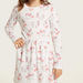 Juniors Unicorn Print Round Neck Dress with Long Sleeves-Dresses%2C Gowns and Frocks-thumbnail-3
