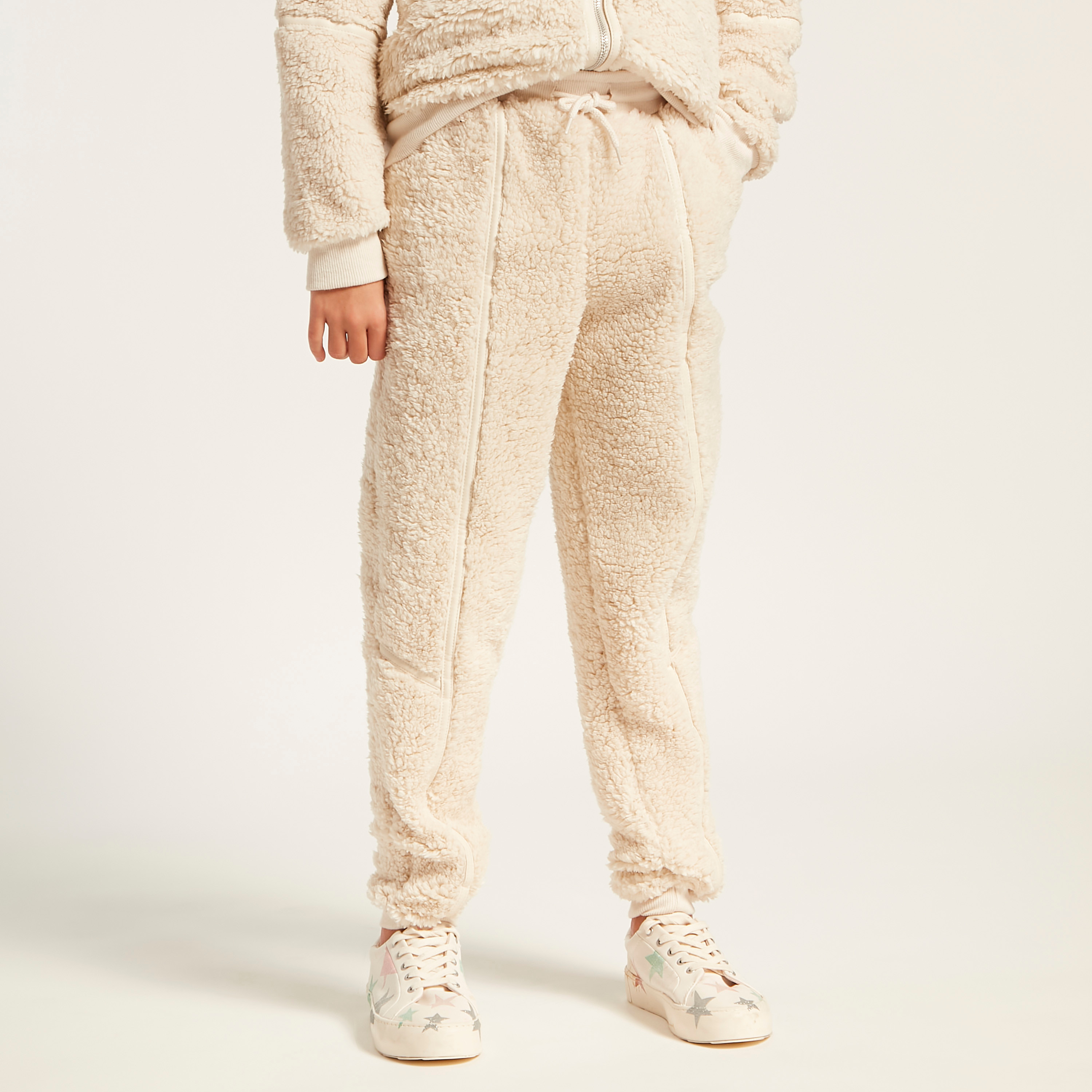 بنطلون رياضي سادة برباط إغلاق وجيوب من جونيورز-girls-clothing-bottoms-joggersandtrackpants-image-2