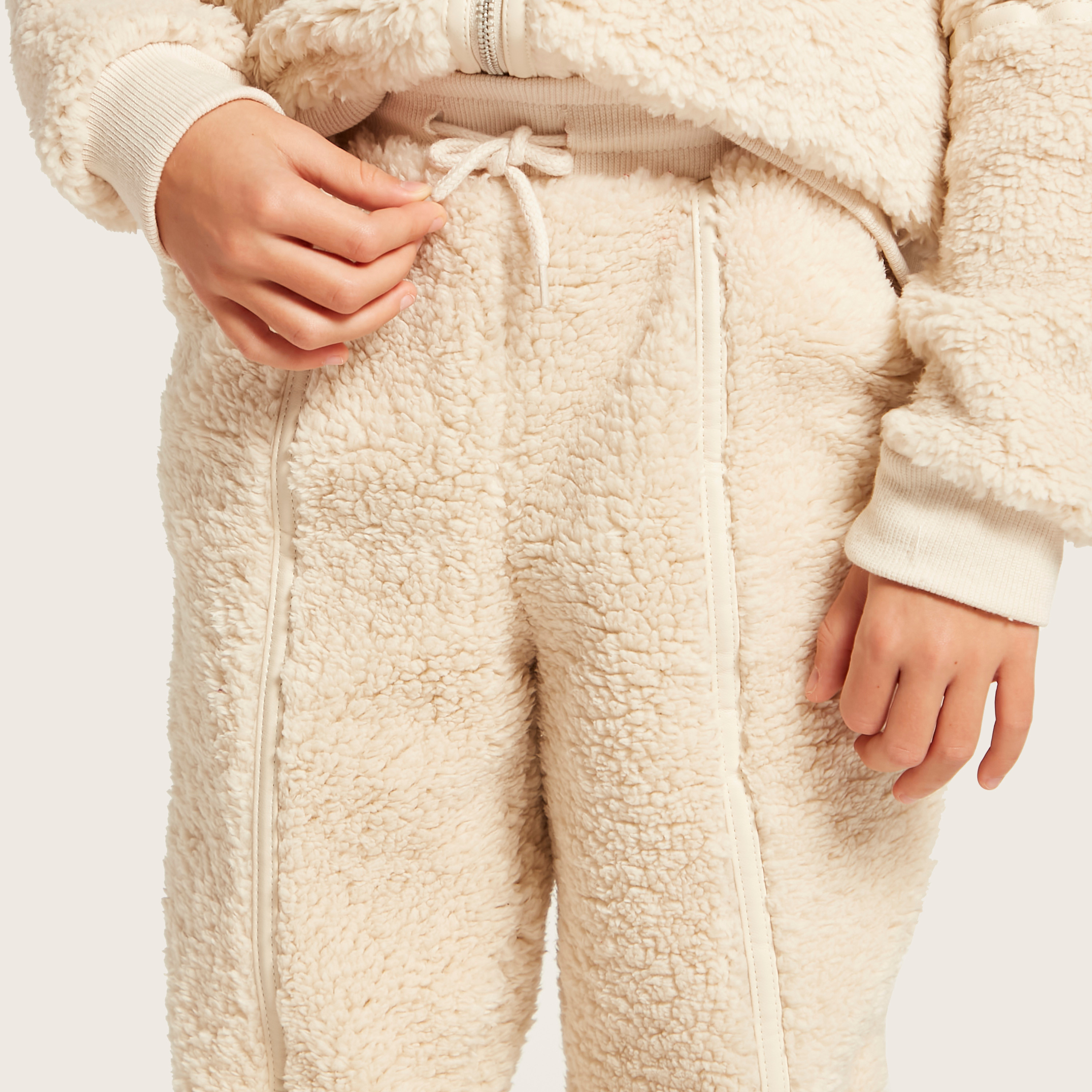 بنطلون رياضي سادة برباط إغلاق وجيوب من جونيورز-girls-clothing-bottoms-joggersandtrackpants-image-3