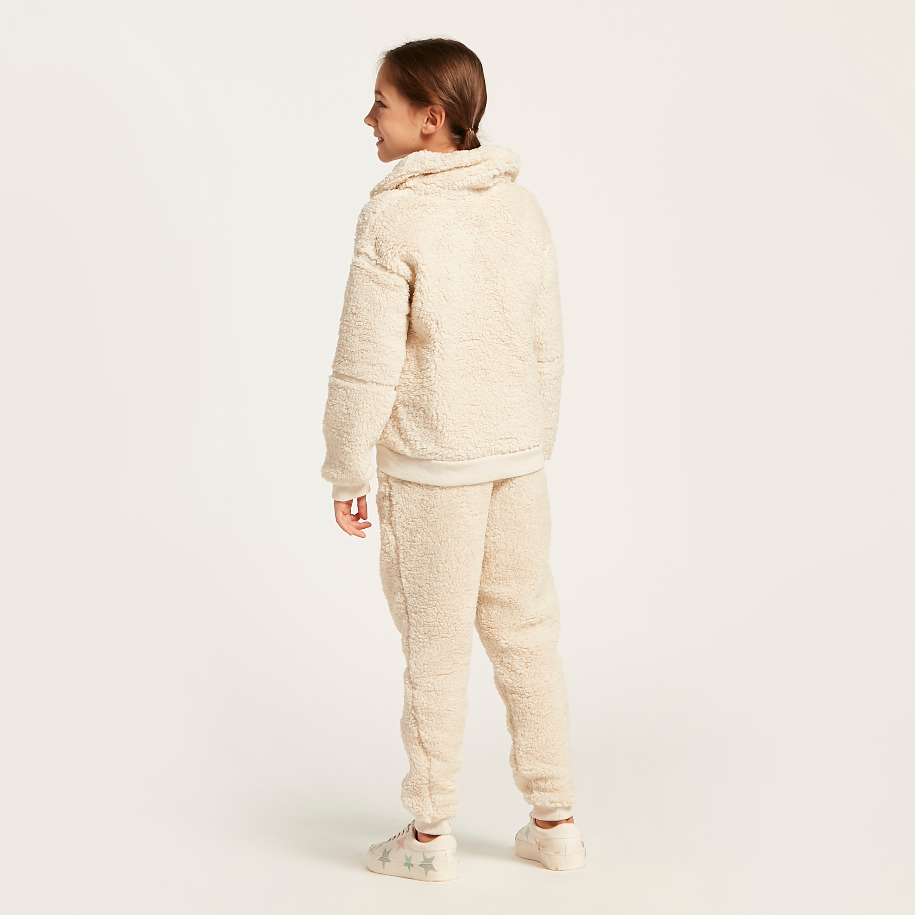 بنطلون رياضي سادة برباط إغلاق وجيوب من جونيورز-girls-clothing-bottoms-joggersandtrackpants-image-4