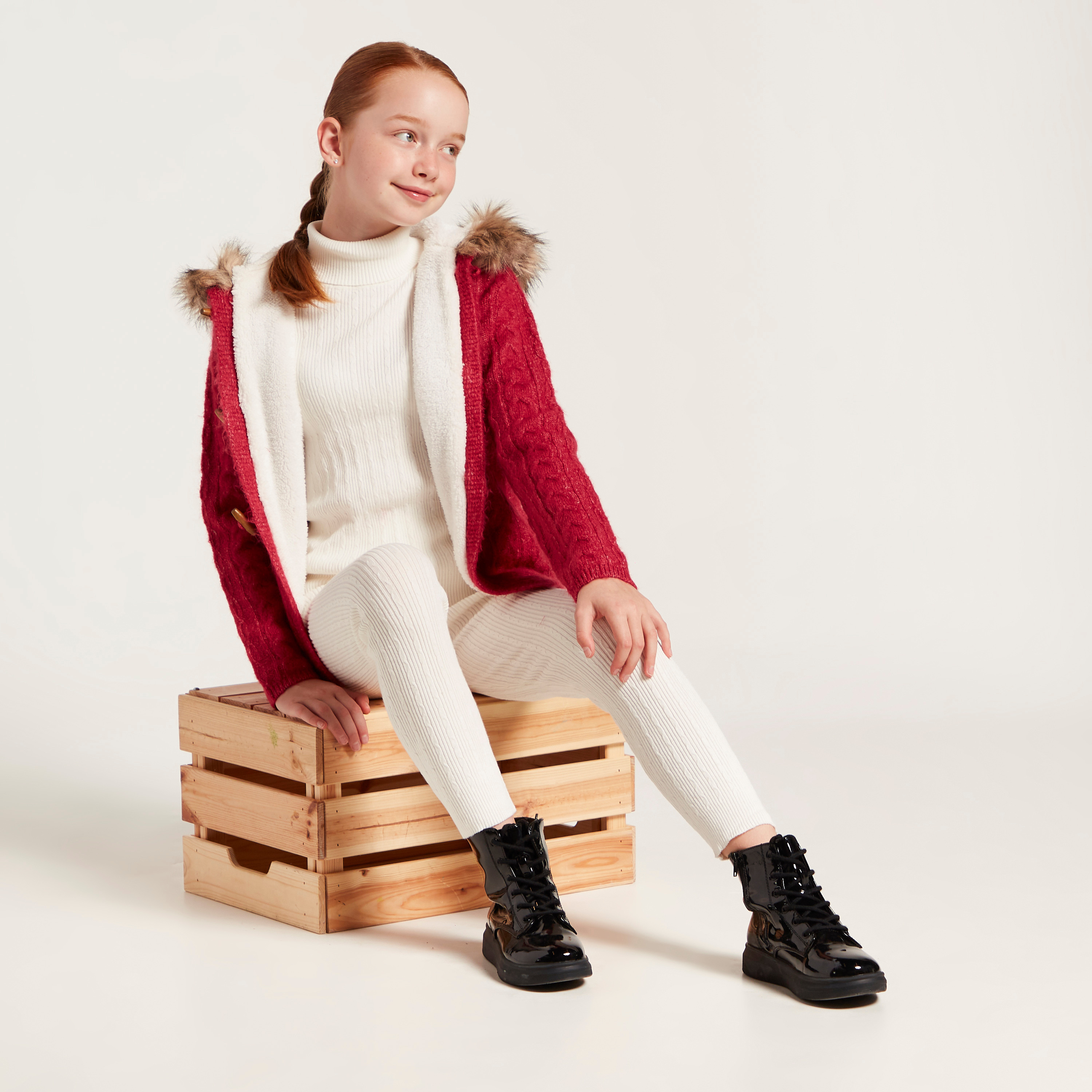 カーディガン HUECLOSET Button Double Hood Cardigan 25KERO366 Bieka Candy Cane Front Button Cardigan, Dark Taupe Melange