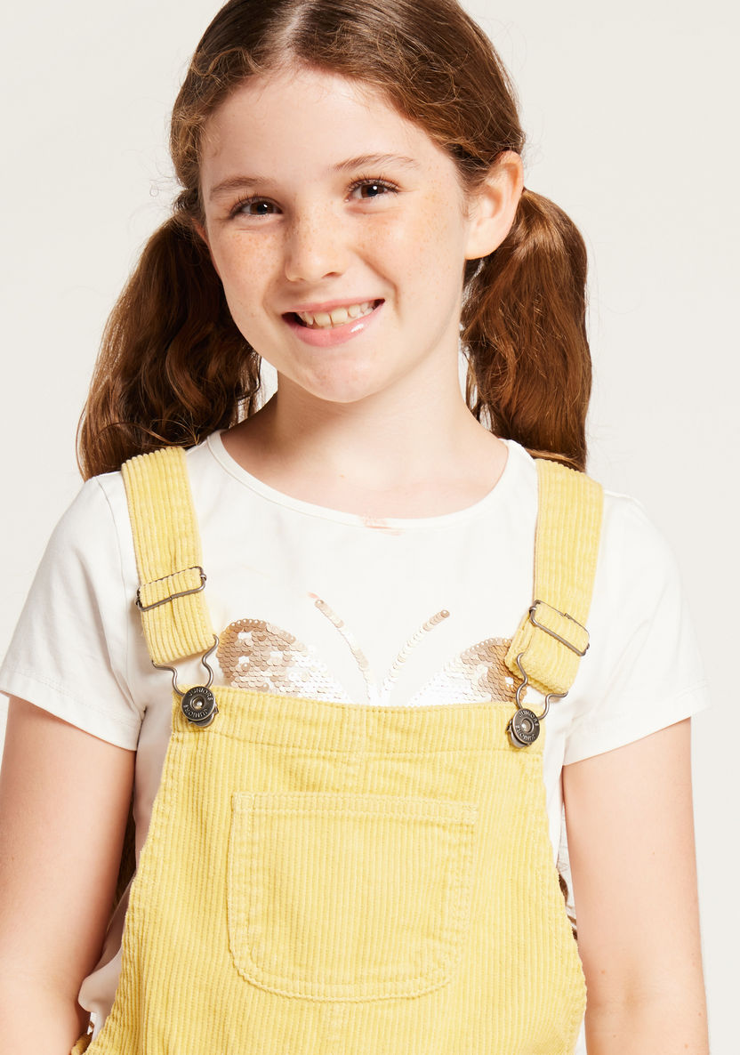 Juniors Solid Sleeveless Romper with Pockets and Adjustable Straps-Rompers, Dungarees & Jumpsuits-image-2